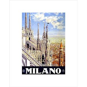 Wee Blue Coo TRAVEL MILANO ITALY CATHEDRALS BLACK FRAME FRAMED ART PRINT PICTURE B12X7867 Wee Blue Coo TRAVEL MILANO ITALY CATHEDRALS BLACK FRAME FRAMED ART PRINT PICTURE B12X7867