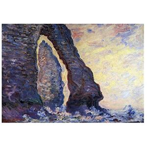 Wee Blue Coo Painting Monet La Porte D'aval Needle Etretat Wall Art Print Wee Blue Coo Painting Monet La Porte D'aval Needle Etretat Wall Art Print