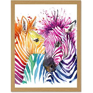 Fine Art Prints Rainbow Zebra Painting Large Framed Art Print Wall Poster 18x24 inch Fine Art Prints Rainbow Zebra Painting Large Framed Art Print Wall Poster 18x24 inch