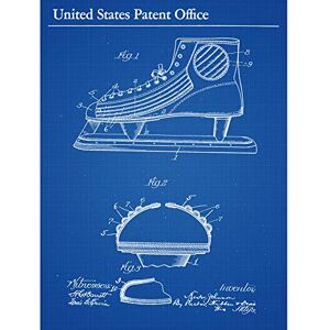 Artery8 Johnson Hockey Shoe Ice Skates 1914 Patent Plan Large Wall Art Poster Print Thick Paper 18X24 Inch Artery8 Johnson Hockey Shoe Ice Skates 1914 Patent Plan Large Wall Art Poster Print Thick Paper 18X24 Inch
