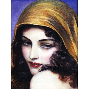 Fine Art Prints Benda Portrait Woman Headscarf Painting Large Wall Art Poster Print Thick Paper 18X24 Inch Fine Art Prints Benda Portrait Woman Headscarf Painting Large Wall Art Poster Print Thick Paper 18X24 Inch