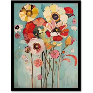 Artery8 Soft Abstract Wildflower Bouquet Painting Living Room Artwork Framed Wall Art Print A4 Artery8 Soft Abstract Wildflower Bouquet Painting Living Room Artwork Framed Wall Art Print A4
