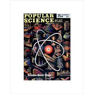 Wee Blue Coo Science Magazine Cover Popular Invention Atom USA Wall Art Print Wee Blue Coo Science Magazine Cover Popular Invention Atom USA Wall Art Print