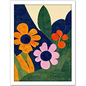 Wee Blue Coo Abstract Painting Bright Matisse Style Flowers Mustard Navy Lilac Orange Artwork Framed Wall Art Print 18X24 Inch Wee Blue Coo Abstract Painting Bright Matisse Style Flowers Mustard Navy Lilac Orange Artwork Framed Wall Art Print 18X24 Inch