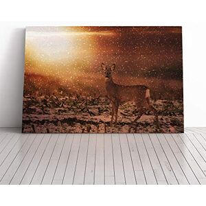 Big Box Art Roe Deer Landscape Canvas Print Gallery Wrapped 30mm Frame Wall Art 20x14 inches Ready to Hang Modern Animals Picture Living Room Bedroom Lounge Office Big Box Art Roe Deer Landscape Canvas Print Gallery Wrapped 30mm Frame Wall Art 20x14 inches Ready to Hang Modern Animals Picture Living Room Bedroom Lounge Office