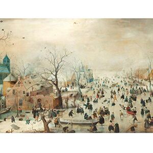 Artery8 Avercamp Winter Landscape Ice Skaters Painting Premium Wall Art Canvas Print 18X24 Inch Artery8 Avercamp Winter Landscape Ice Skaters Painting Premium Wall Art Canvas Print 18X24 Inch