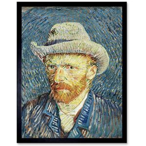Fine Art Prints Vincent Van Gogh Self Portrait With Grey Felt Hat Art Print Framed Poster Wall Decor 12x16 inch Fine Art Prints Vincent Van Gogh Self Portrait With Grey Felt Hat Art Print Framed Poster Wall Decor 12x16 inch