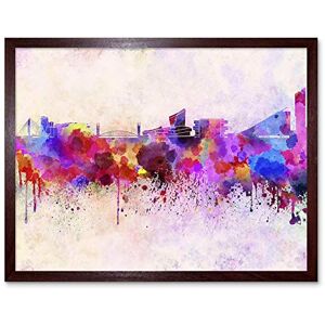 Wee Blue Coo Painting Cityscape Paint Splash Skyline Manchester Art Print Framed Poster Wall Decor 12X16 Inch Wee Blue Coo Painting Cityscape Paint Splash Skyline Manchester Art Print Framed Poster Wall Decor 12X16 Inch