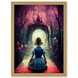 Doppelganger33 LTD Alice In Wonderland Through Looking Glass Enchanted Pink Forest Artwork Framed A3 Wall Art Print Doppelganger33 LTD Alice In Wonderland Through Looking Glass Enchanted Pink Forest Artwork Framed A3 Wall Art Print
