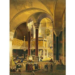 Wee Blue Coo Paintings Landscape Aya Sofya Mosque Colum Ephesus Istanbul Haghe Canvas Print Wee Blue Coo Paintings Landscape Aya Sofya Mosque Colum Ephesus Istanbul Haghe Canvas Print