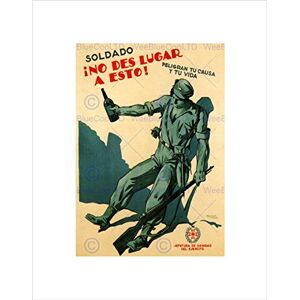 Wee Blue Coo War Spanish Civil Republican Don't Drink Spain Vintage Advert Art Wall Art Print Wee Blue Coo War Spanish Civil Republican Don't Drink Spain Vintage Advert Art Wall Art Print