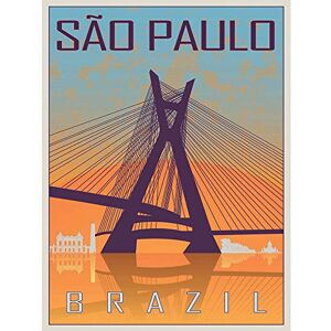Wee Blue Coo Travel Tourism Sao Paulo Brazil Octavio Frias Oliveira Bridge Art Print Poster Wall Decor 12X16 Inch Wee Blue Coo Travel Tourism Sao Paulo Brazil Octavio Frias Oliveira Bridge Art Print Poster Wall Decor 12X16 Inch