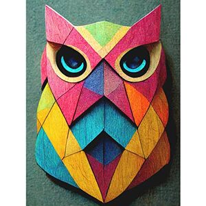Doppelganger33 LTD Geometric Rainbow Owl Picture Abstract Multi Coloured Large Wall Art Poster Print Thick Paper 18X24 inch Doppelganger33 LTD Geometric Rainbow Owl Picture Abstract Multi Coloured Large Wall Art Poster Print Thick Paper 18X24 inch