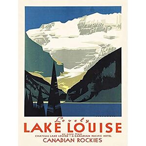 Wee Blue Coo Travel Tourism Lovely Lake Louise Canada Art Large Art Print Poster Wall Decor 18x24 inch Wee Blue Coo Travel Tourism Lovely Lake Louise Canada Art Large Art Print Poster Wall Decor 18x24 inch