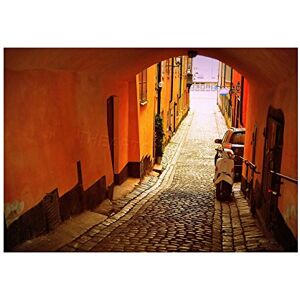 Wee Blue Coo Photo Cityscape Alley Arch Cobbled Terracotta Narrow Wall Art Print Wee Blue Coo Photo Cityscape Alley Arch Cobbled Terracotta Narrow Wall Art Print