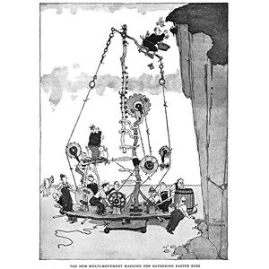 Wee Blue Coo Heath Robinson Machine Gathering Easter Egg Art Print Poster Wall Decor 12X16 Inch Wee Blue Coo Heath Robinson Machine Gathering Easter Egg Art Print Poster Wall Decor 12X16 Inch