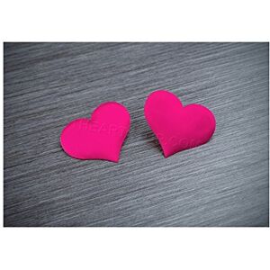 Wee Blue Coo Photo Composition Two Pink Love Heart Shapes Textured Wall Art Print Wee Blue Coo Photo Composition Two Pink Love Heart Shapes Textured Wall Art Print