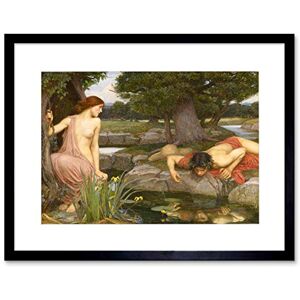 Wee Blue Coo Painting Waterhouse Echo Narcissus Framed Wall Art Print Wee Blue Coo Painting Waterhouse Echo Narcissus Framed Wall Art Print
