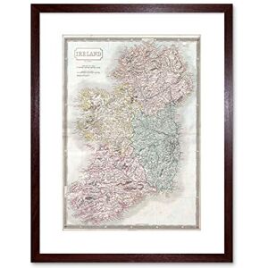 Wee Blue Coo 9x7 '' 1850 HALL MAP IRELAND FRAMED ART PRINT PICTURE MOUNT PHOTO F97X006 Wee Blue Coo 9x7 '' 1850 HALL MAP IRELAND FRAMED ART PRINT PICTURE MOUNT PHOTO F97X006