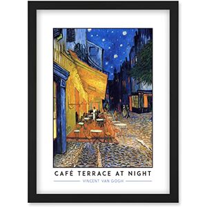 Wee Blue Coo Vincent Van Gogh Café Terrace At Night Place Du Forum Post-Impressionist Painting Artwork Framed Wall Art Print A4 Wee Blue Coo Vincent Van Gogh Café Terrace At Night Place Du Forum Post-Impressionist Painting Artwork Framed Wall Art Print A4
