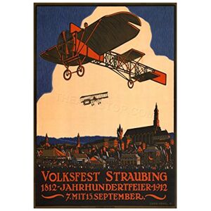 Wee Blue Coo Vintage Ad Airshow Aviation Biplane Centenary Germany Wall Art Print Wee Blue Coo Vintage Ad Airshow Aviation Biplane Centenary Germany Wall Art Print