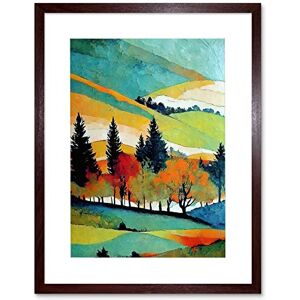 Wee Blue Coo Colourful Autumn Landscape Scotland Hillside Forest Oil Painting Artwork Framed Wall Art Print 12X16 Inch Wee Blue Coo Colourful Autumn Landscape Scotland Hillside Forest Oil Painting Artwork Framed Wall Art Print 12X16 Inch