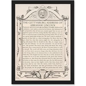 Artery8 Gettysburg Address Abraham Lincoln USA President A4 Artwork Framed Wall Art Print Artery8 Gettysburg Address Abraham Lincoln USA President A4 Artwork Framed Wall Art Print