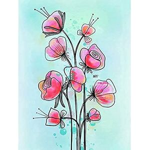 Artery8 Abstract Flowers Colourful Watercolour Painting Art Print Canvas Premium Wall Decor Poster Mural Artery8 Abstract Flowers Colourful Watercolour Painting Art Print Canvas Premium Wall Decor Poster Mural