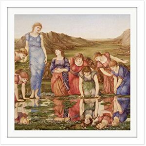 Artery8 Burne Jones The Mirror Of Venus Painting Square Wooden Framed Wall Art Print Picture 16X16 Inch Artery8 Burne Jones The Mirror Of Venus Painting Square Wooden Framed Wall Art Print Picture 16X16 Inch