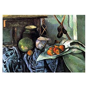 Wee Blue Coo Painting Cezanne Still Life With Eggplant Old Master Wall Art Print Wee Blue Coo Painting Cezanne Still Life With Eggplant Old Master Wall Art Print