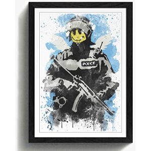 Arty Pie Framed Print Black A2 (24.5x18 Inch) Banksy Smiley Copper Wall Graffiti Art V3, Wood, Multi-Colour, 60 x 42 x 2 cm Arty Pie Framed Print Black A2 (24.5x18 Inch) Banksy Smiley Copper Wall Graffiti Art V3, Wood, Multi-Colour, 60 x 42 x 2 cm
