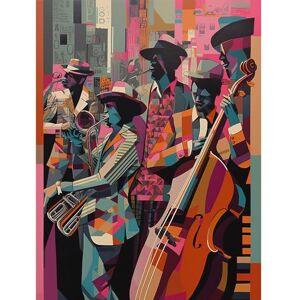 Artery8 New Orleans Jazz Festival Musicians Warming Up in the City Street Abstract Modern Painting Large Wall Art Poster Print Thick Paper 18X24 Inch Artery8 New Orleans Jazz Festival Musicians Warming Up in the City Street Abstract Modern Painting Large Wall Art Poster Print Thick Paper 18X24 Inch
