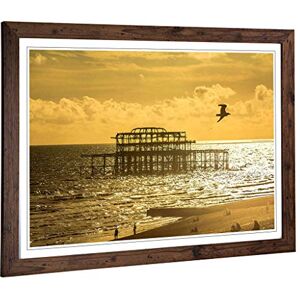 Big Box Art Framed Print of Brighton West Pier Beach Seascape Sunset Design Wall Art Picture Home Decor for Kitchen, Living Room, Bedroom, Hallway, Walnut, A2 / 24.5x18 Inch / 62x45cm Big Box Art Framed Print of Brighton West Pier Beach Seascape Sunset Design Wall Art Picture Home Decor for Kitchen, Living Room, Bedroom, Hallway, Walnut, A2 / 24.5x18 Inch / 62x45cm
