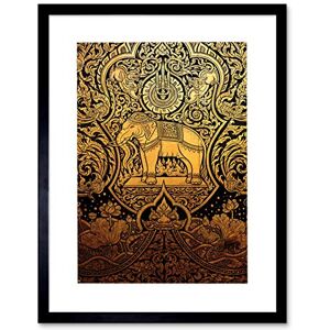 Wee Blue Coo Painting Drawing Ornate Abstract Thailand Elephant Picture Framed Wall Art Print Wee Blue Coo Painting Drawing Ornate Abstract Thailand Elephant Picture Framed Wall Art Print