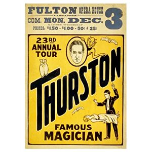 Wee Blue Coo Theatre Thurston Fulton Magician Vintage Ad Annual Tour Wall Art Print Wee Blue Coo Theatre Thurston Fulton Magician Vintage Ad Annual Tour Wall Art Print