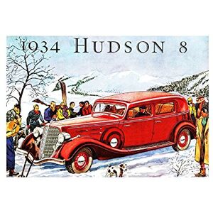 Wee Blue Coo Ad 1934 Hudson 8 Automobile USA Wall Art Print Wee Blue Coo Ad 1934 Hudson 8 Automobile USA Wall Art Print