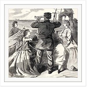 Artery8 Homer Approach British Pirate Ship Alabama Drawing Square Wooden Framed Wall Art Print Picture 16X16 Inch Artery8 Homer Approach British Pirate Ship Alabama Drawing Square Wooden Framed Wall Art Print Picture 16X16 Inch