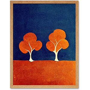 Wee Blue Coo Abstract Matisse Style Trees Forest Painting Yellow Blue Orange Green Art Print Framed Poster Wall Decor 12x16 inch Wee Blue Coo Abstract Matisse Style Trees Forest Painting Yellow Blue Orange Green Art Print Framed Poster Wall Decor 12x16 inch