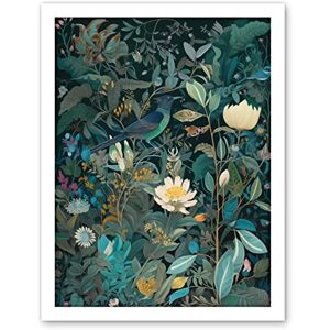 Artery8 Audubon Style Birds in Blooming Wildflower Field Artwork Framed Wall Art Print 18X24 Inch Artery8 Audubon Style Birds in Blooming Wildflower Field Artwork Framed Wall Art Print 18X24 Inch