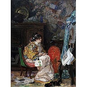 Fine Art Prints Palmaroli In The Study Woman Painting Art Print Canvas Premium Wall Decor Poster Mural Fine Art Prints Palmaroli In The Study Woman Painting Art Print Canvas Premium Wall Decor Poster Mural