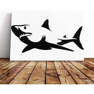 Big Box Art Wall Graphic Shark Art (2) Canvas Print Gallery Wrapped 30mm Frame Wall Art 24x16 inches Ready to Hang Contemporary Animals Picture Living Room Bedroom Lounge Office Big Box Art Wall Graphic Shark Art (2) Canvas Print Gallery Wrapped 30mm Frame Wall Art 24x16 inches Ready to Hang Contemporary Animals Picture Living Room Bedroom Lounge Office