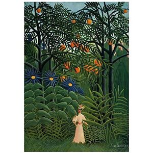 Wee Blue Coo Painting Henri Rousseau Femme Se Promenant Wall Art Print Wee Blue Coo Painting Henri Rousseau Femme Se Promenant Wall Art Print