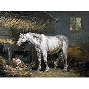 Fine Art Prints Morland Old Horses with Dog Stall Animals Painting Art Print Canvas Premium Wall Decor Poster Wandbild Fine Art Prints Morland Old Horses with Dog Stall Animals Painting Art Print Canvas Premium Wall Decor Poster Wandbild