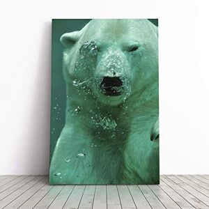 Big Box Art Canvas Print Wall Art Polar Bear Under Water Mounted and Stretched Box Frame Picture Home Decor for Kitchen, Living, Dining Room, Bedroom, Hallway, Multi-Colour, 24x16 Inch Big Box Art Canvas Print Wall Art Polar Bear Under Water Mounted and Stretched Box Frame Picture Home Decor for Kitchen, Living, Dining Room, Bedroom, Hallway, Multi-Colour, 24x16 Inch