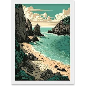 Artery8 - Porthcurno Beach - Framed Wall Art Artery8 - Porthcurno Beach - Framed Wall Art