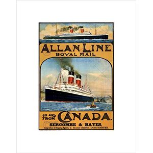 Wee Blue Coo TRAVEL ALLAN LINE ROYAL MAIL CANADA SHIP LINER UK VINTAGE AD ART PRINT B12X1463 Wee Blue Coo TRAVEL ALLAN LINE ROYAL MAIL CANADA SHIP LINER UK VINTAGE AD ART PRINT B12X1463