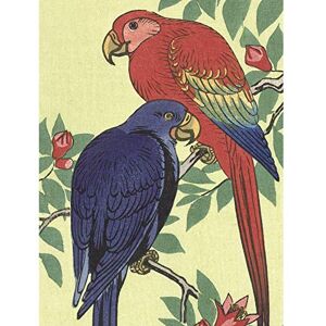 Artery8 Ohara Koson Red And Blue Parrot Japanese Painting Large Wall Art Poster Print Thick Paper 18X24 Inch Artery8 Ohara Koson Red And Blue Parrot Japanese Painting Large Wall Art Poster Print Thick Paper 18X24 Inch