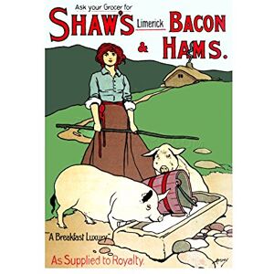 Wee Blue Coo Ad Food Meat Shaws Bacon Ham Limerick Ireland Wall Art Print Wee Blue Coo Ad Food Meat Shaws Bacon Ham Limerick Ireland Wall Art Print