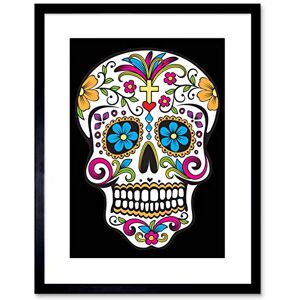Wee Blue Coo 9x7 '' ILLUSTRATION DECORATIVE SKULL DAY DEAD MEXICO FRAMED ART PRINT F97X426 Wee Blue Coo 9x7 '' ILLUSTRATION DECORATIVE SKULL DAY DEAD MEXICO FRAMED ART PRINT F97X426