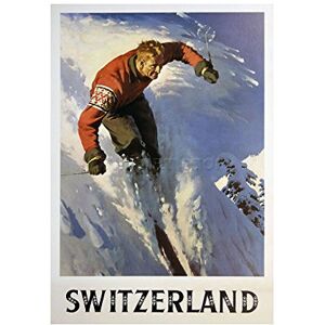 Wee Blue Coo Winter Sport Skiing Snow Skiier Switzerland Picture Wall Art Print Wee Blue Coo Winter Sport Skiing Snow Skiier Switzerland Picture Wall Art Print